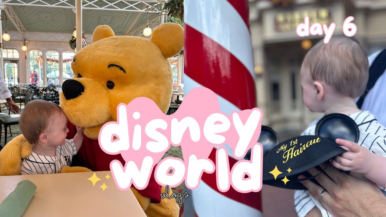 WALT DISNEY WORLD VLOG! 🏰  MAGIC KINGDOM - CRYSTAL PALACE +✨ BABIES FIRST HAIRCUT | DAY 6
