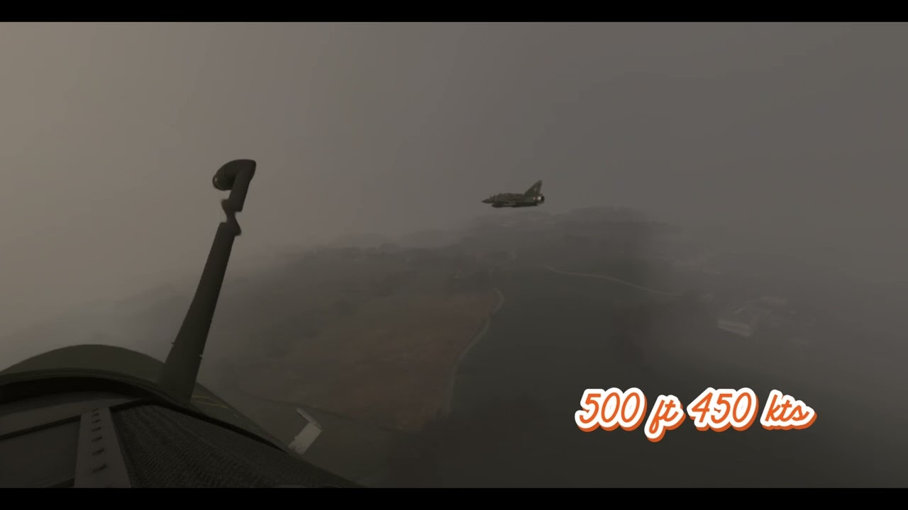 Mirage 2000D 500 ft 450 kts chasseur tout temps !!!