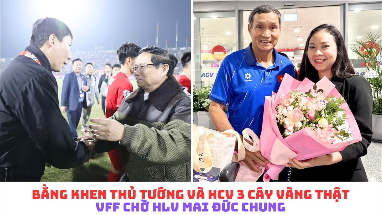 HLV Kim Sang Sik được trao huy chương vàng thật - 470 triệu - HLV Mai Đức Chung vẫn chưa quyết