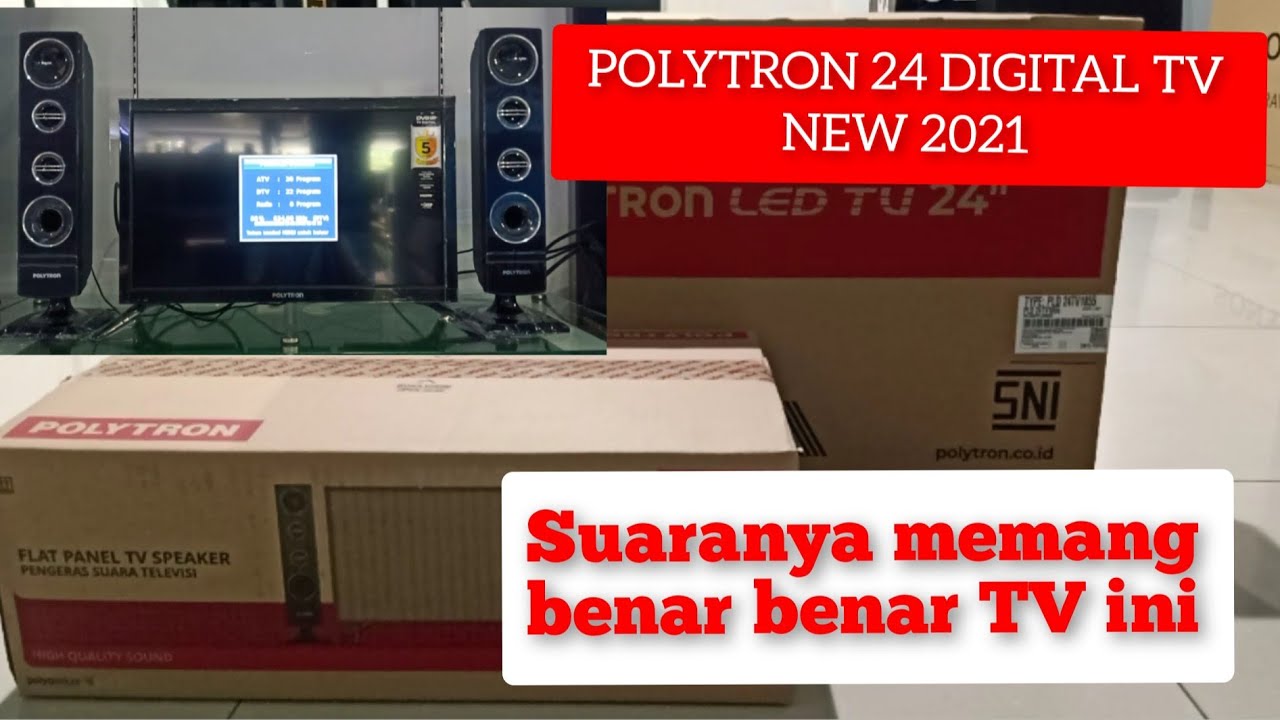 Led TV Polytron 24 inch digital  DVB T2  PLD24TV1855 Cinemax series Full Review
