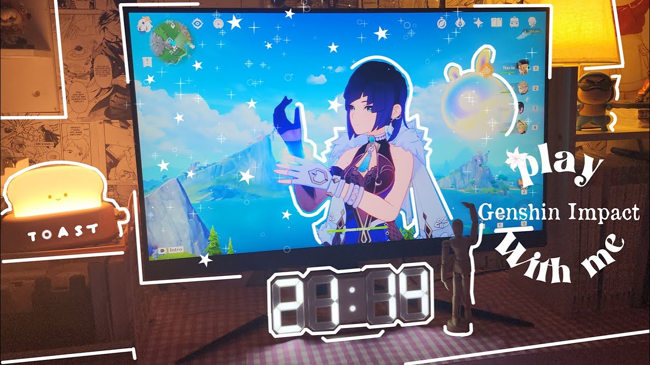 🍃 playing genshin at night // 35 min of gameplay