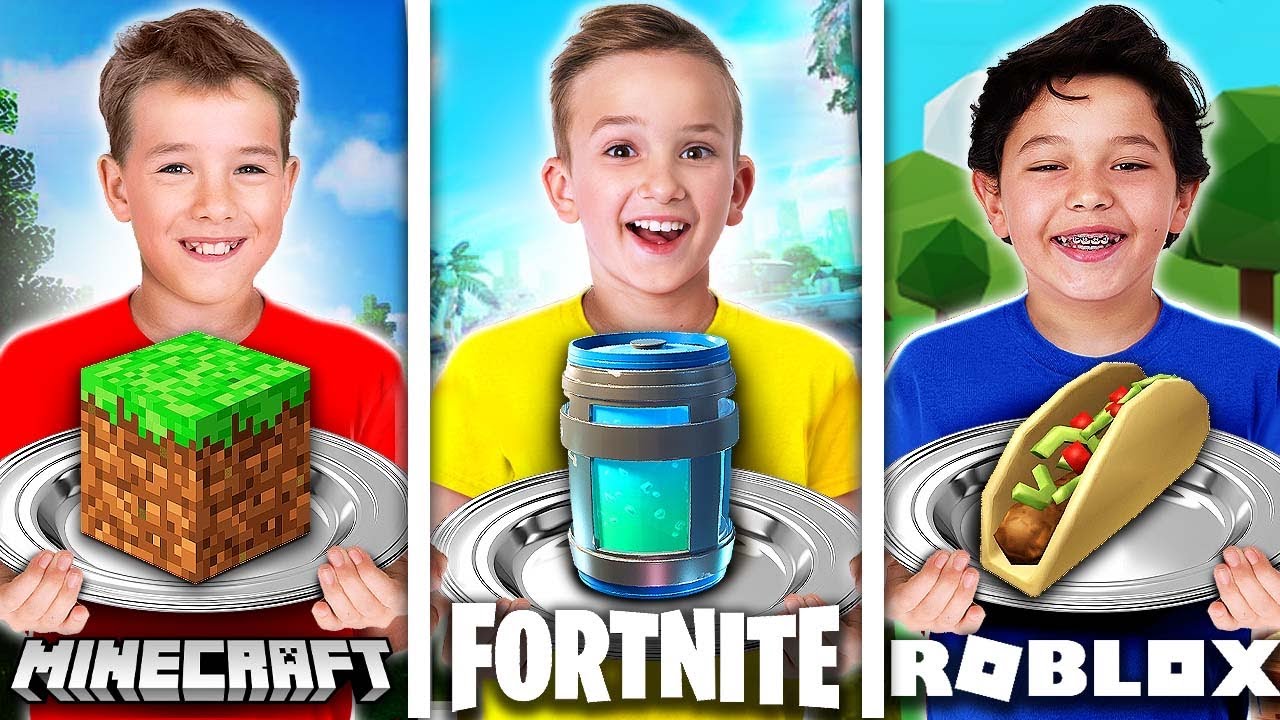 Едим еду из видеоигр!!