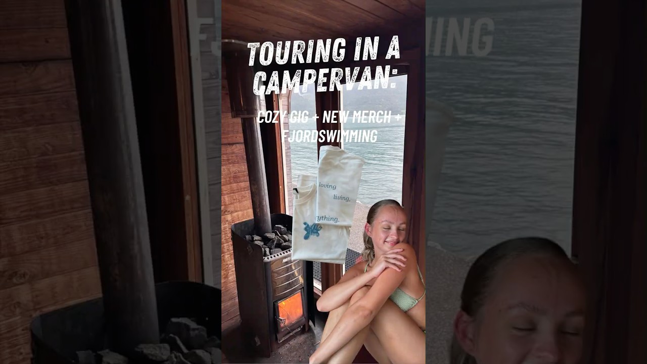 Tour Van Diaries: Episode 2 - A Cozy Gig, Fjord Swim and New Merch! #tourlife #vanlife  #musicduo