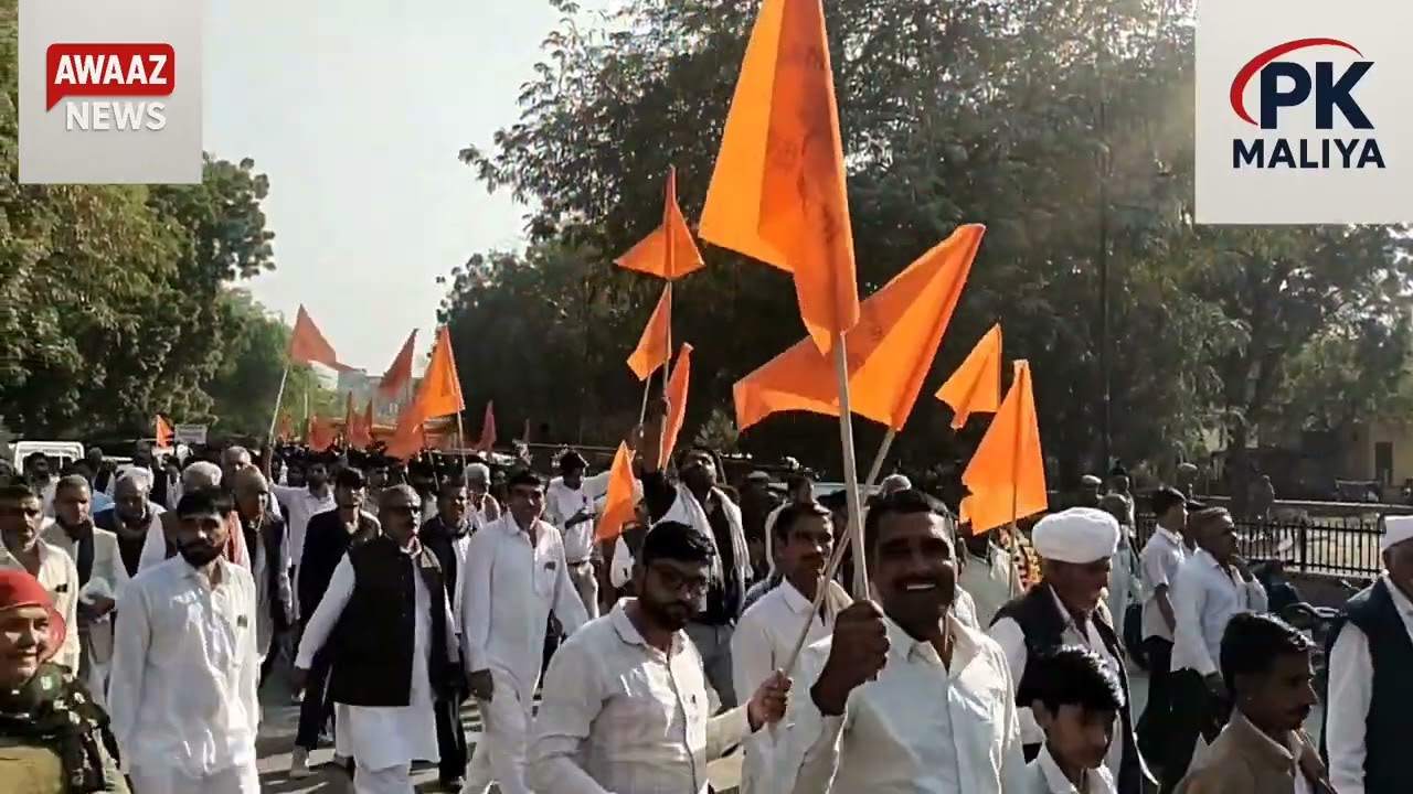 खेजडी-बचाओ संत समाज,बिश्नोई समाज और 36 कोम ने निकाला बिश्नोई धर्मशाला से कलेक्टर तक निकाला मौन मार्च