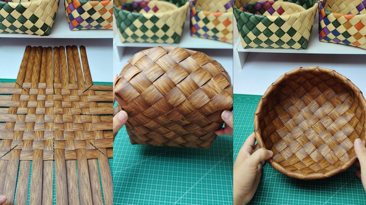 Craft Basket Idea, Easy DIY Basket with Rattan #diy #handmade #craft