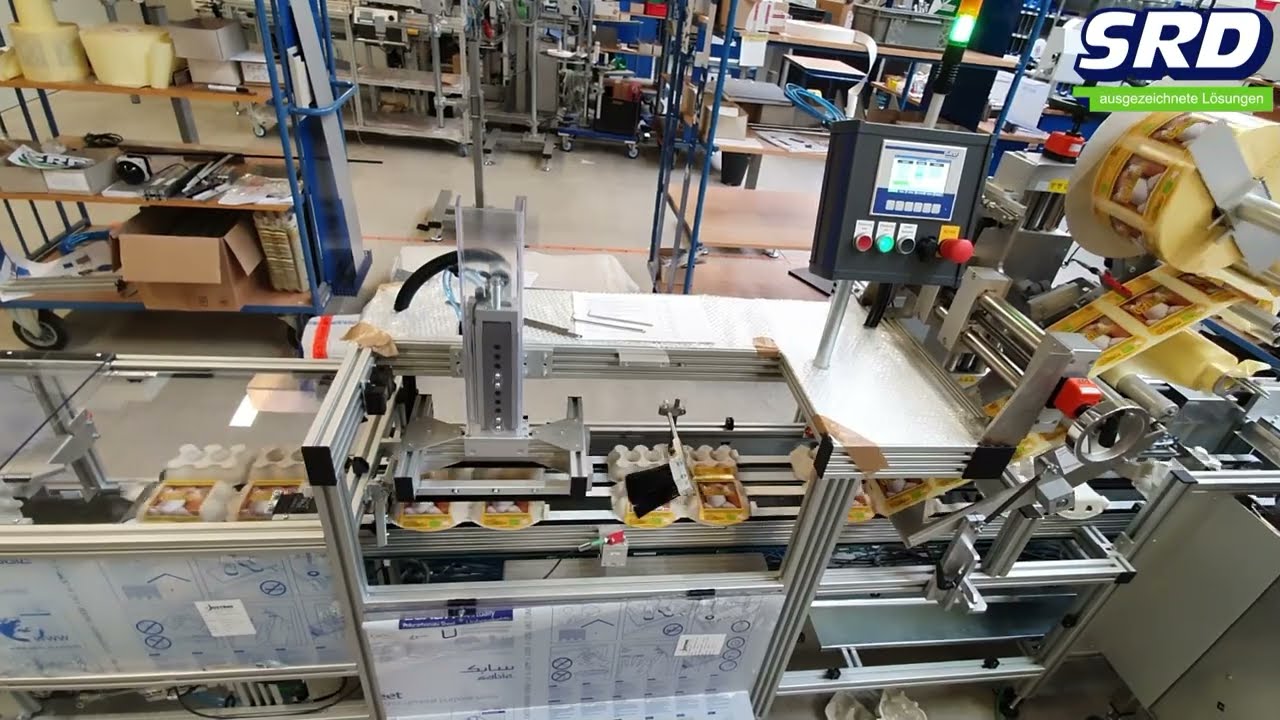 Automatische Etikettierung von Eierkartons/Eierpappen