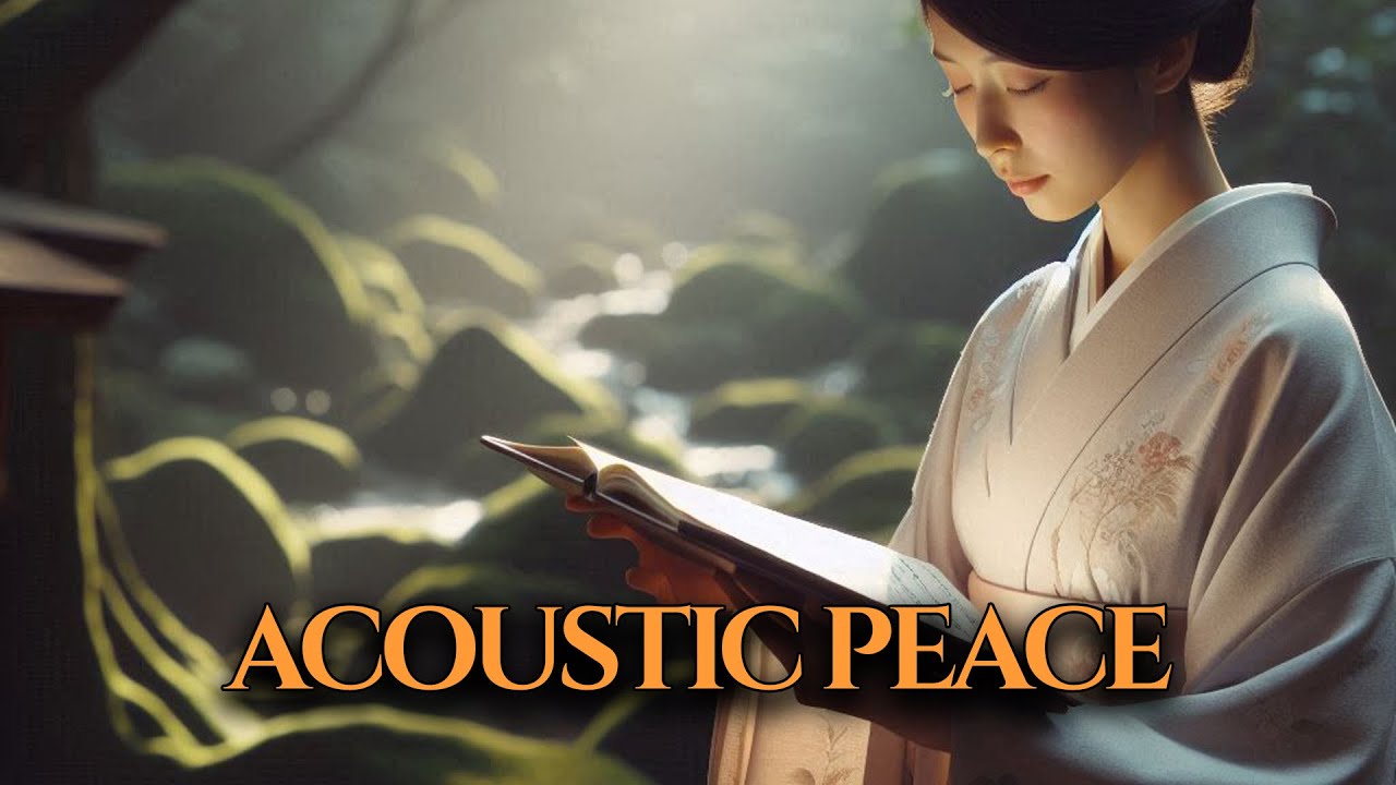 Cozy Winter in Kyoto • Falling Snow & Relaxing Acoustic Guitar • Deep Sleep Music