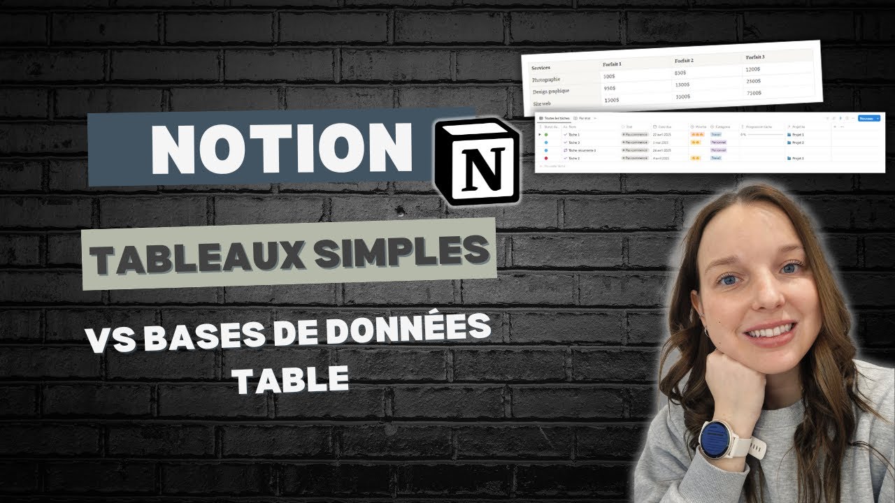 Notion: les tableaux simples VS les bases de donn&eacute;es table