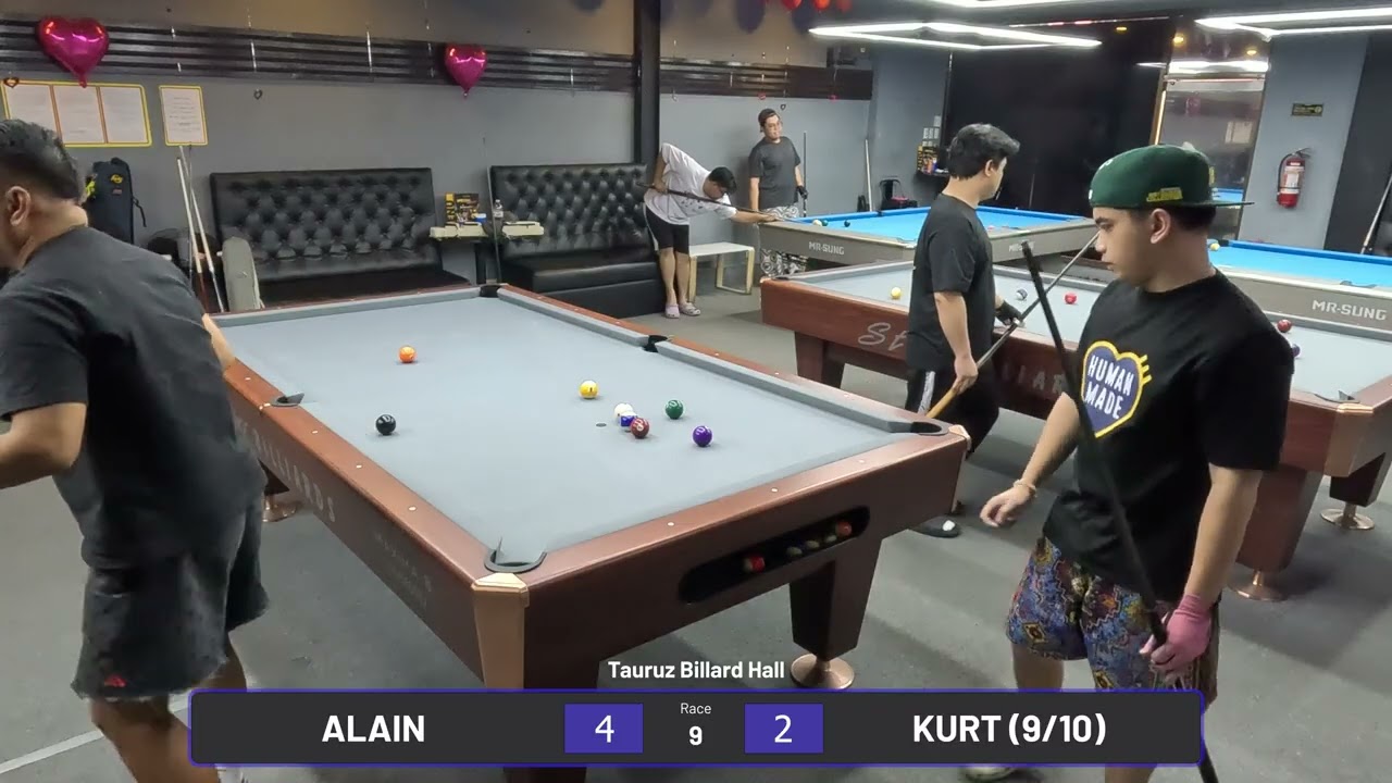 [4/9] Alain VS Kurt (9/10) - Race to 9 - Tauruz Billiard Hall