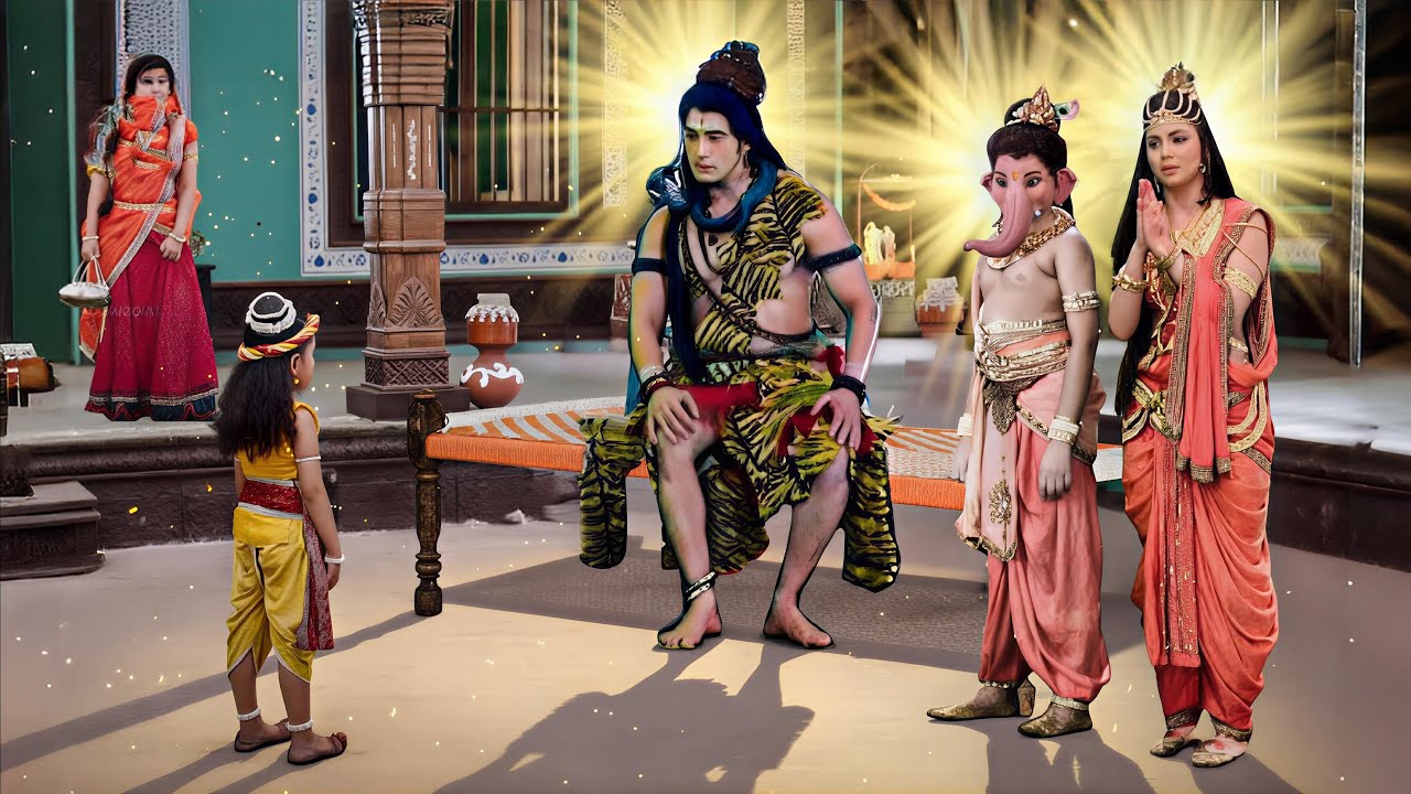 कान्हा से अपने परिवार संग मिलने आये देवो के देव महादेव || Yashomati Maiyaa Ke Nandlala ||