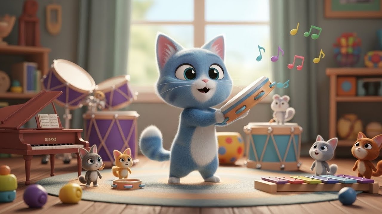 Lulu Cat’s Happy Songs 🐱🎶😊 | Fun Music Rhyme for Kids | Nursery Rhymes & Songs for Children