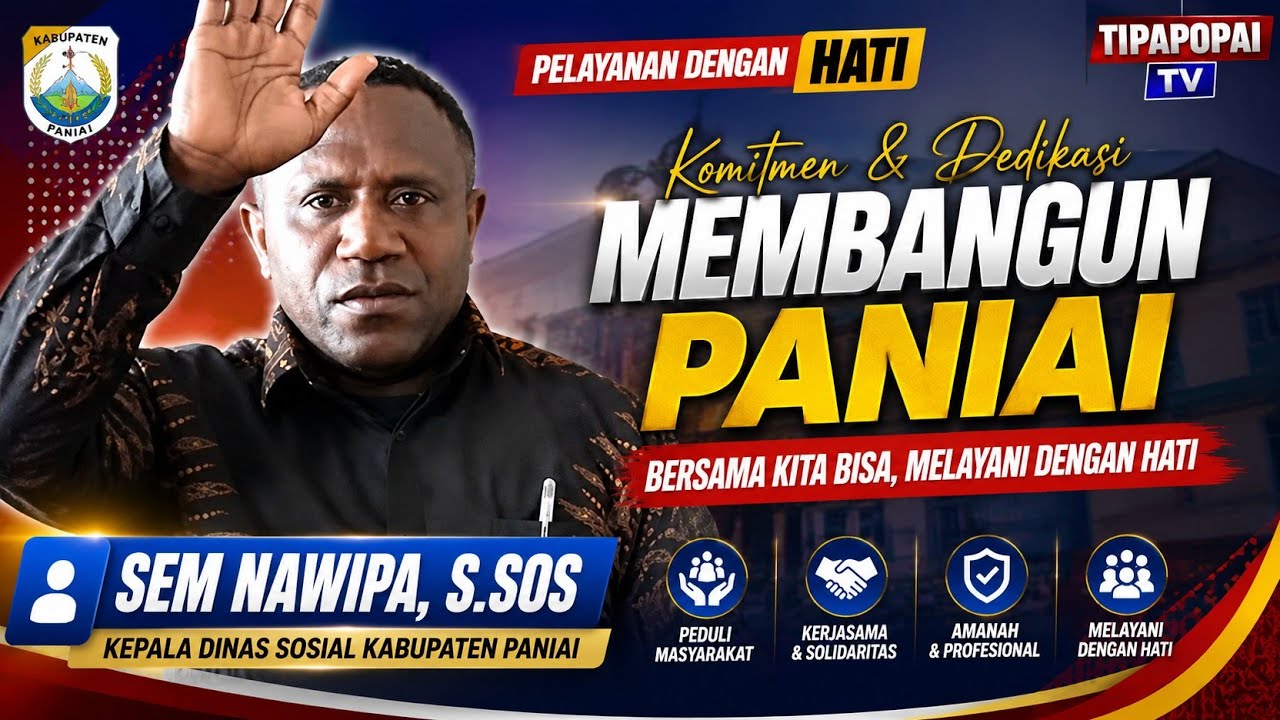 Sem Nawipa, S.sos/ Kepala Dinas Sosial Kabupaten Paniai/ Dukungan Sensus Ekonomi Tahun 2026