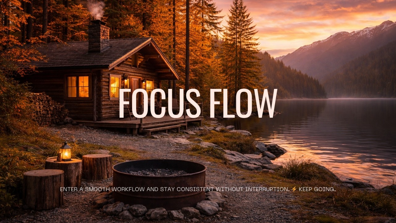 Lakeside Sunset Cabin 🌊 Deep Focus Drift | Calm Ambient for Relax & Study