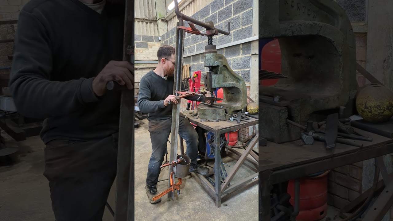 Foot operated fly press idea #flypress #blacksmith #idea #tools