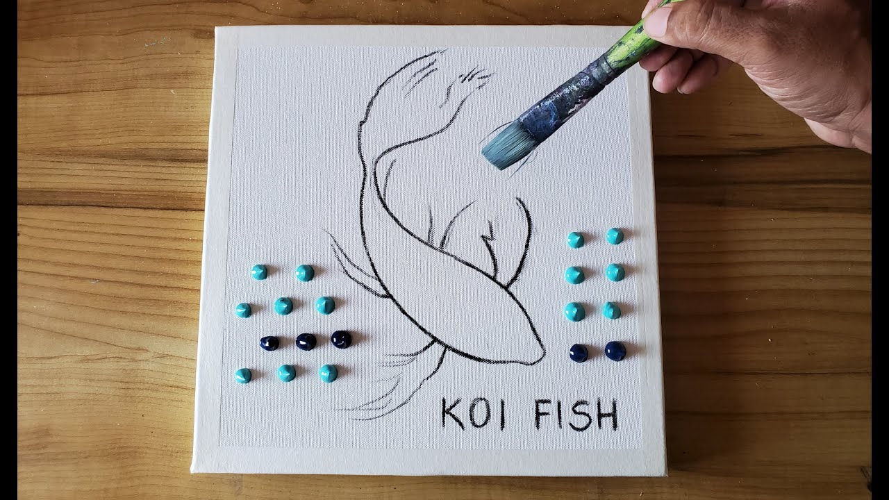 मछ्ली जल की रानी है / KOI FISH / Easy Acrylic Painting Demo / Satisfying / Project 100 Days / Day#16