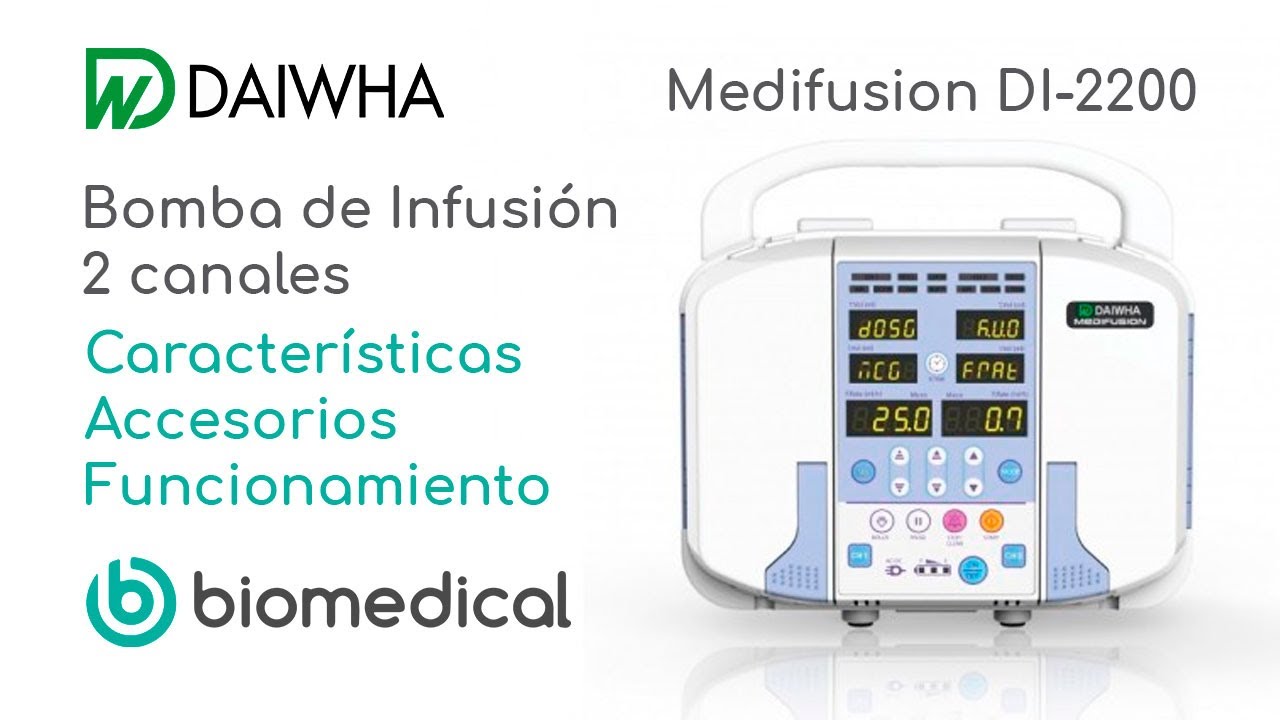 Bomba de infusión de 2 canales Medifusion DI-2200 de Daiwha Características | Funcionamiento