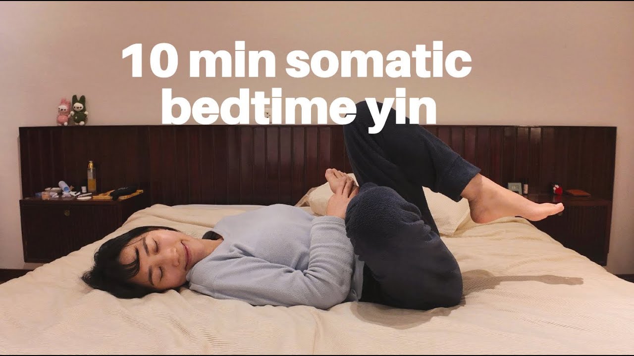 10 Min Yin Yoga in Bed | Bedtime Practice for Sleep (No Props)