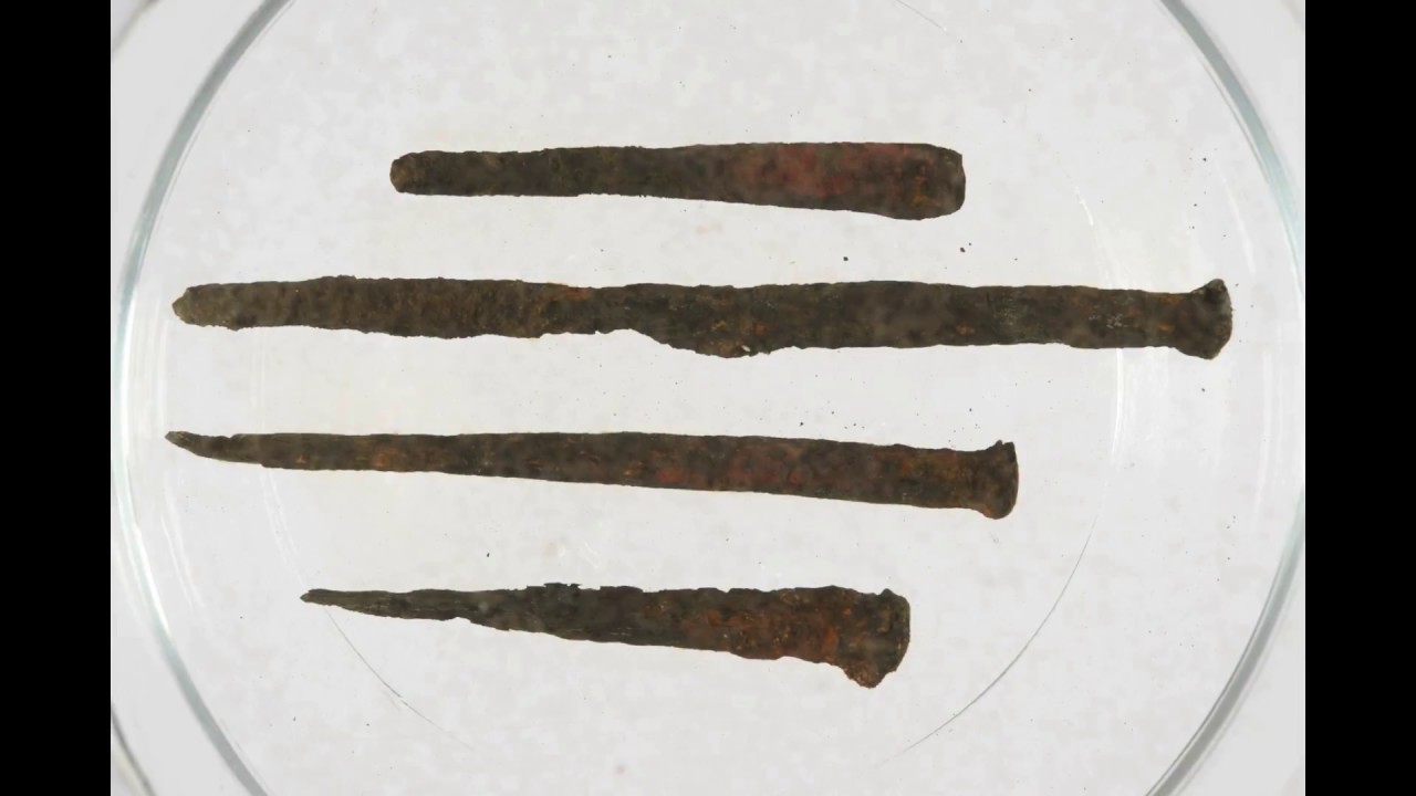 Flash Rusting of Four Archaeological Iron Nails