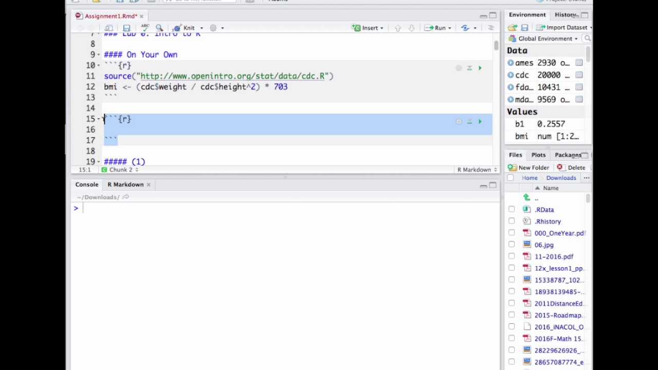 How to Type Homework in R-Markdown