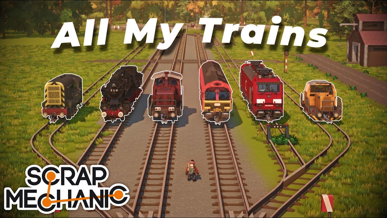 All My Trains Running at Different Speeds! | Scrap Mechanic Railway