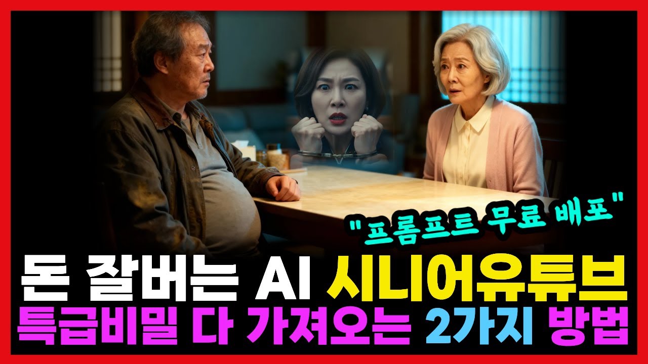 🟣돈잘버는 AI시니어유튜브 특급비밀가져오는 2가지방법.뷰트랩같은 유튜브영상수집시트무료배포