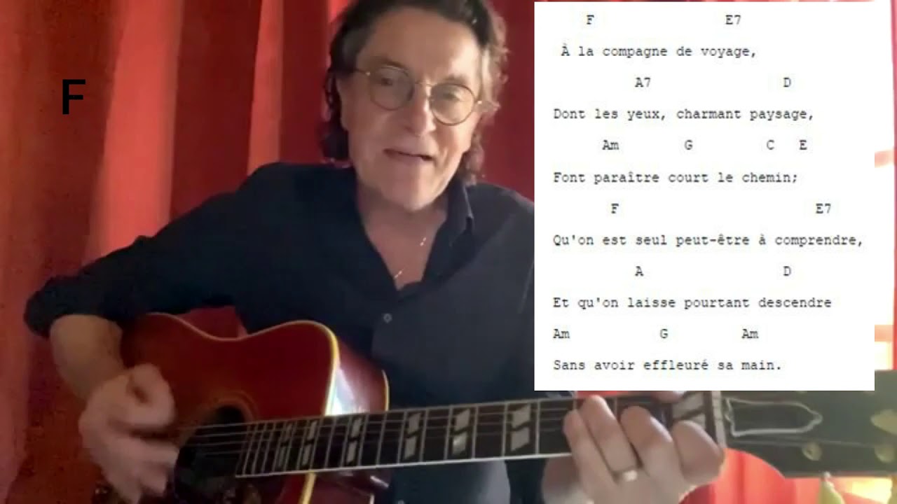 Les passantes (Antoine Pol, Brassens, Cabrel), tuto guitare