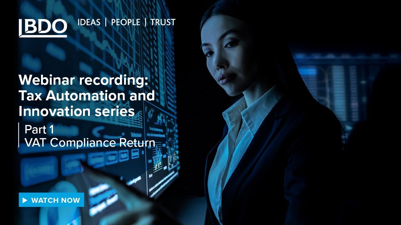 Webinar Series: Tax Automation & Innovation - The art of the possible & how tax technology can help
