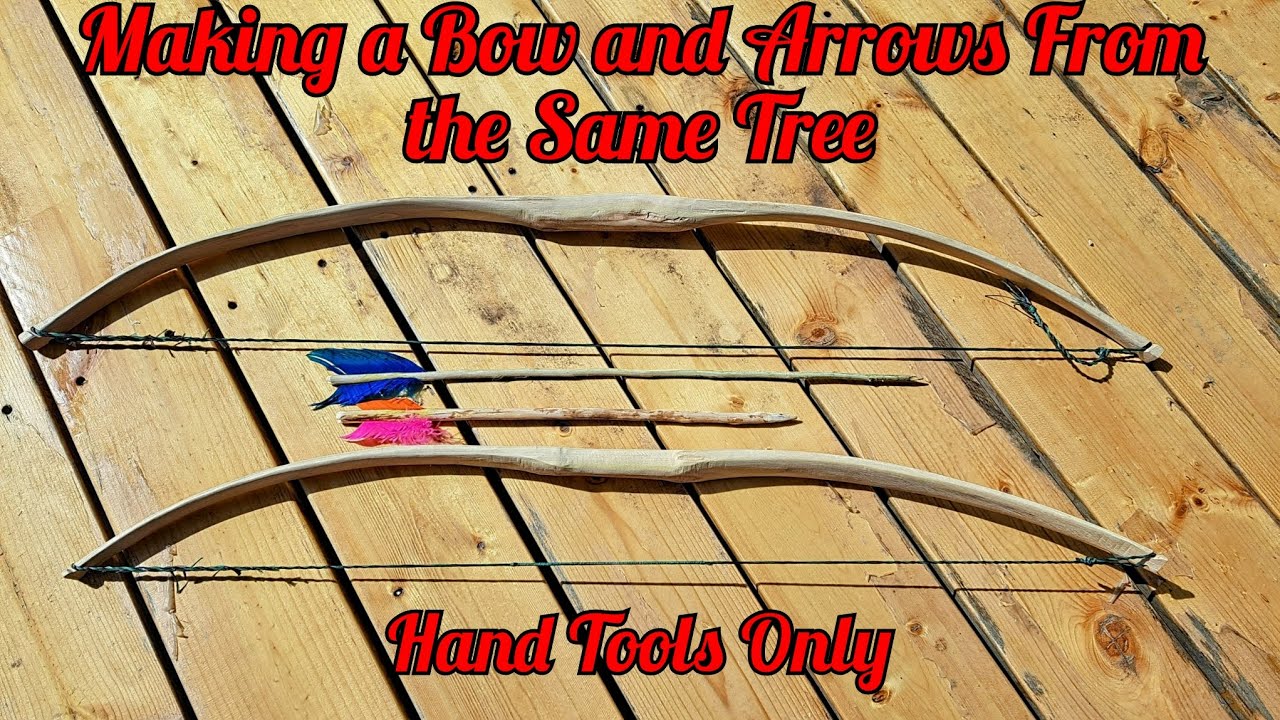 Making a Short Bow and Arrows From the Same Tree With Only Hand Tools