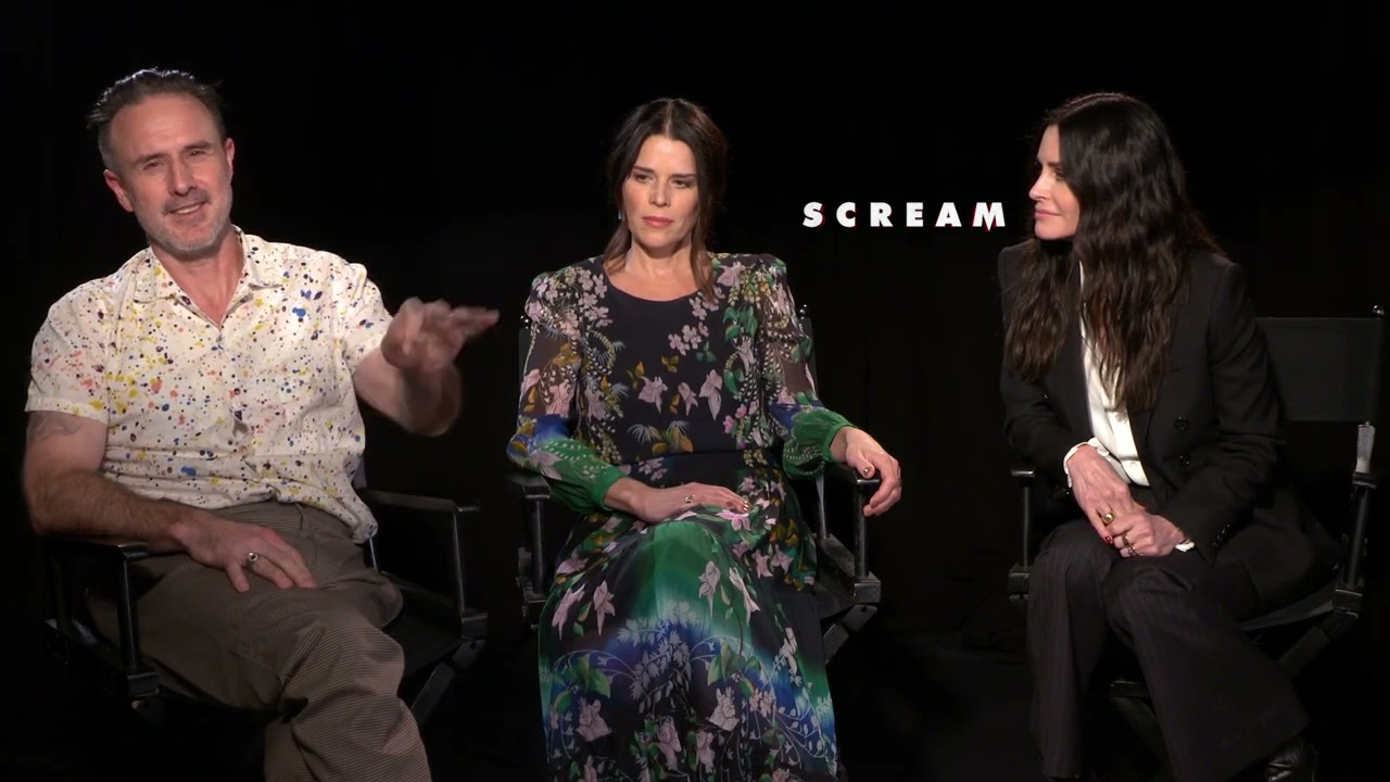 Scream (2022) David Arquette, Neve Campbell & Courteney Cox Interview