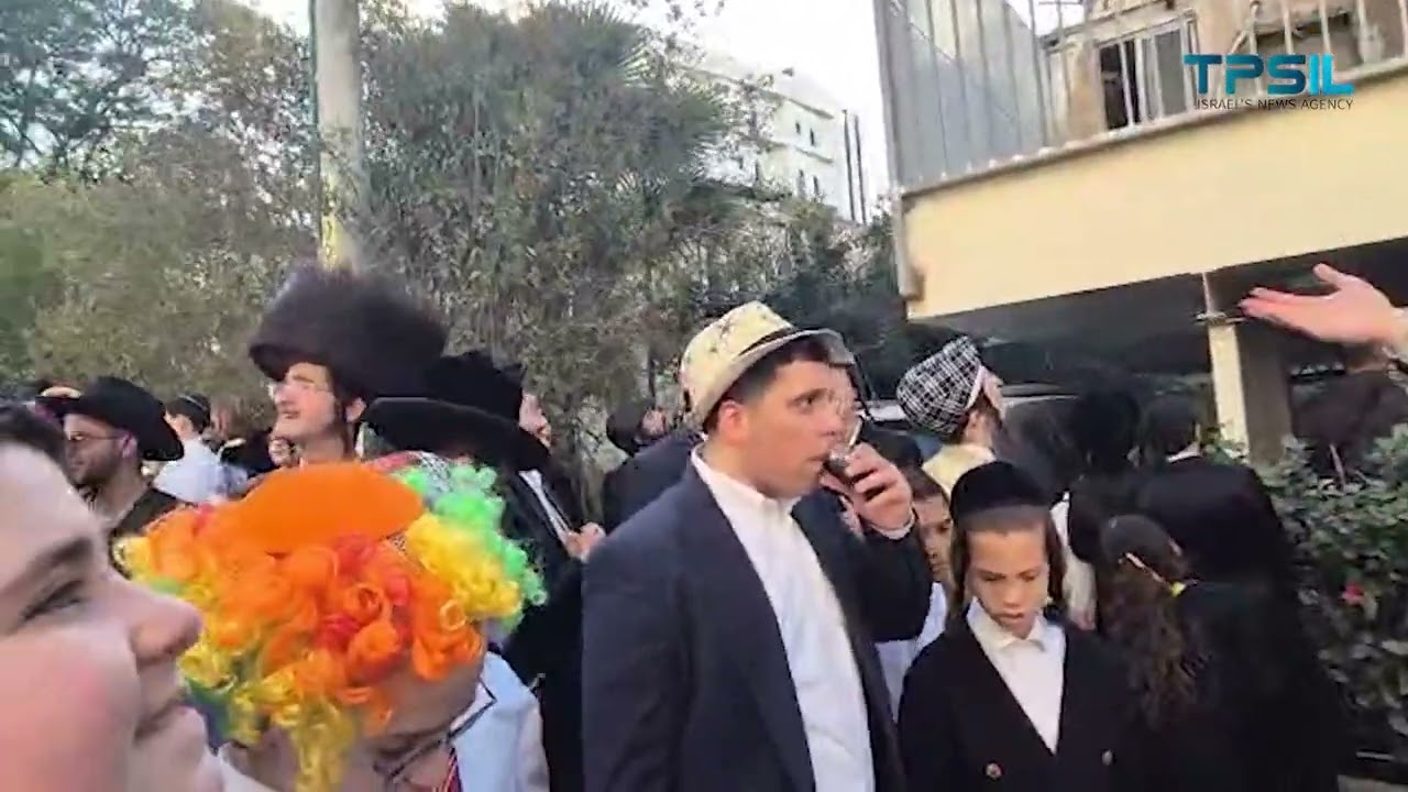 Missile Strike Scene in Bnei Brak During Purim Celebrations