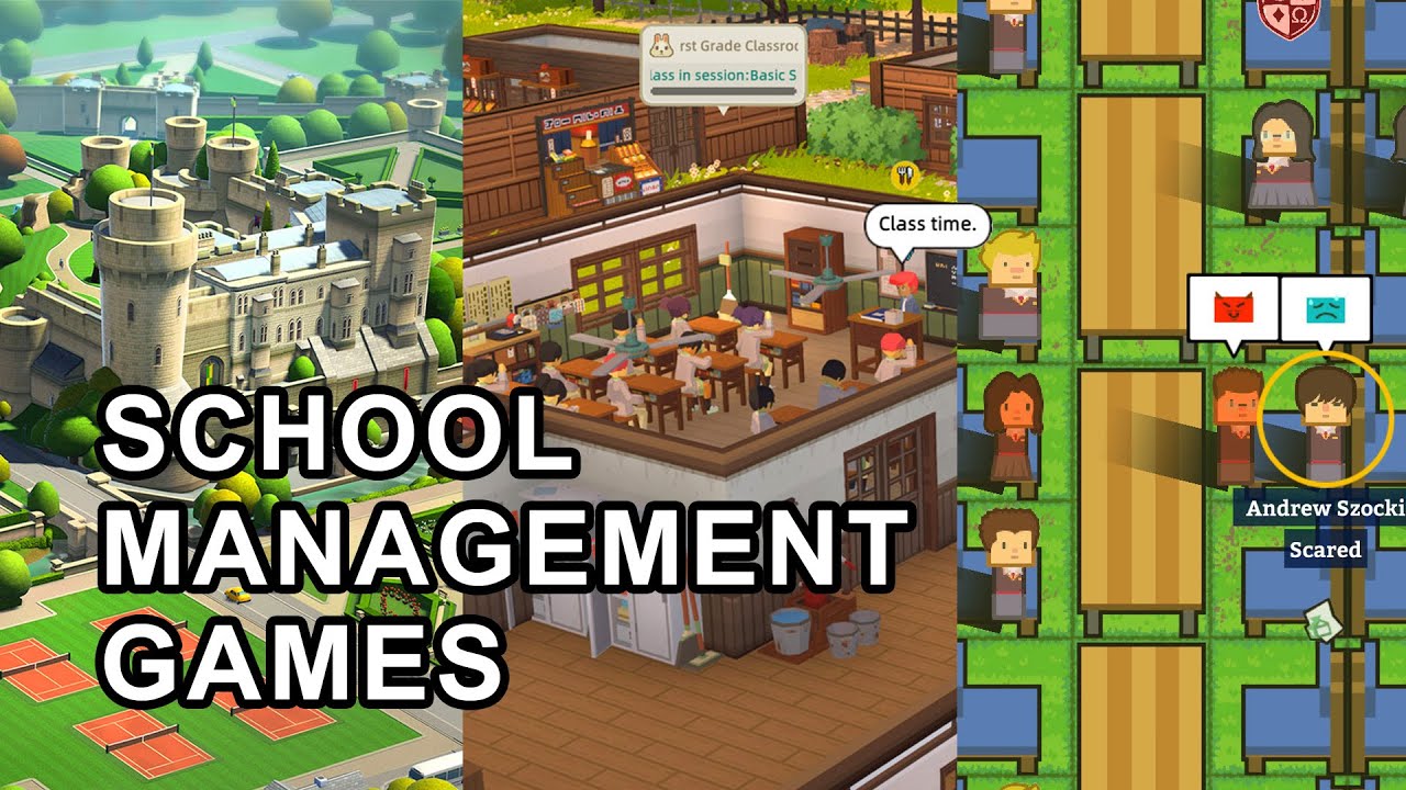 SCHOOL & UNIVERSITY MANAGEMENT GAMES - Two Point Campus, Academia, Let's School comparison
