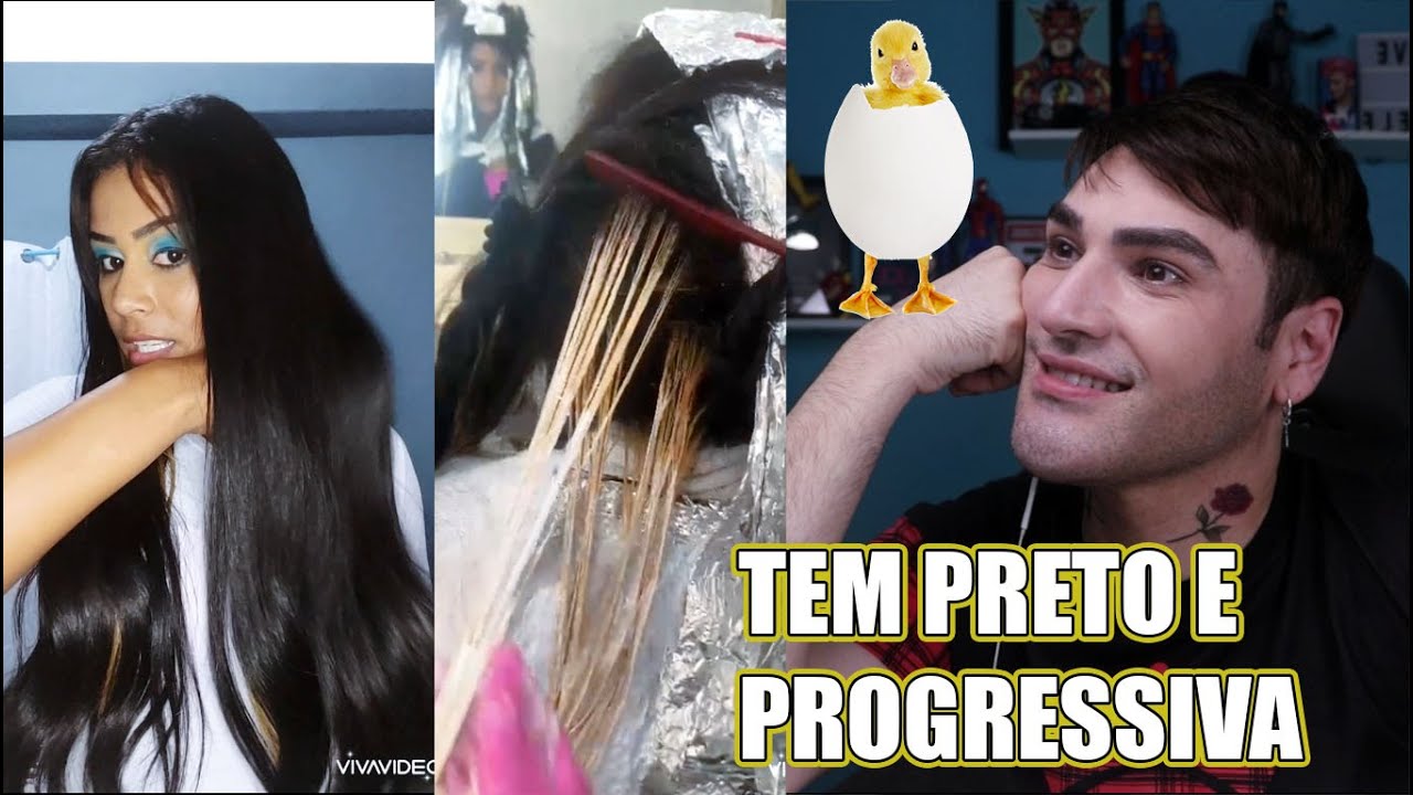 DESCOLORINDO CABELO PRETO AZULADO E PROGRESSIVA  ENORME  PARA FAZER MORENA ILUMINADA | OQ FIZ ROSTO?
