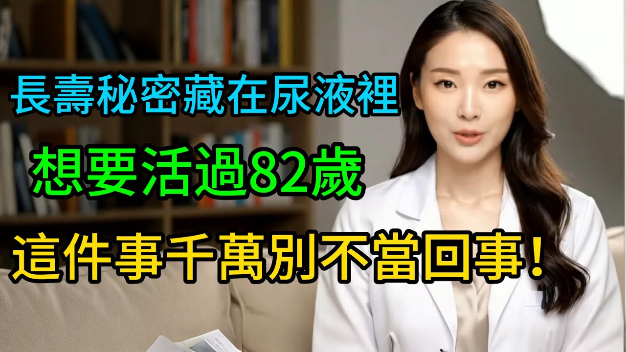 長壽的秘密藏在尿液裡！泌尿科專家：想要活過82歲，這件事千萬別不當回事！