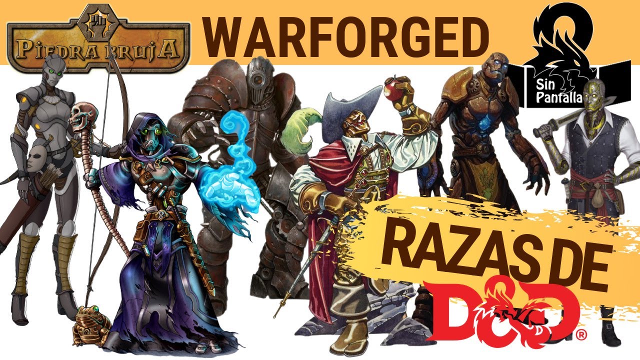 D&D 5e 🤖 Juega rol con WARFORGED ⚙️- Guía 16 de Raza personaje jugador DUNGEONS AND DRAGONS español