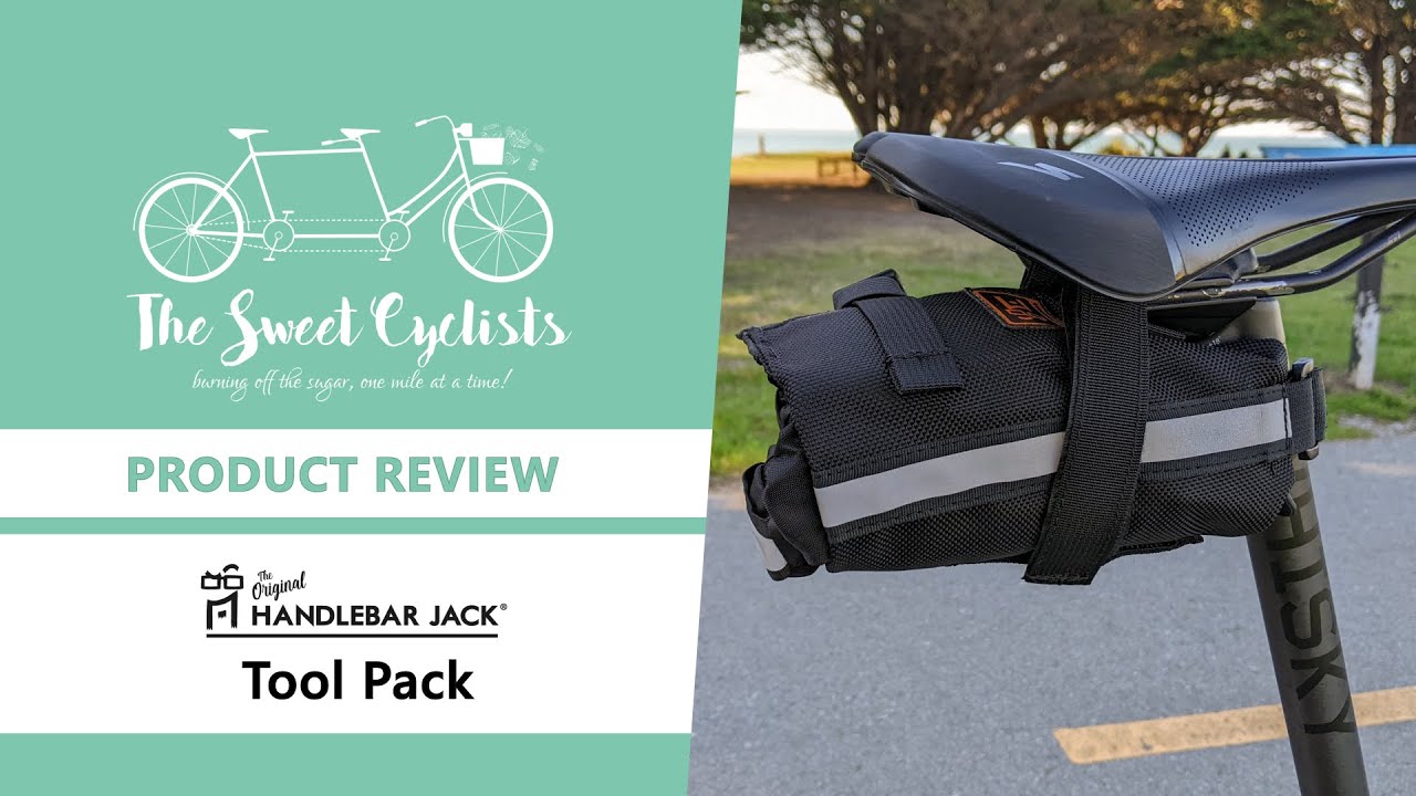 Handlebar Jack Tool Pack Review - feat. Roll-up Style Bike Saddlebag + 4 Pockets + Reflective
