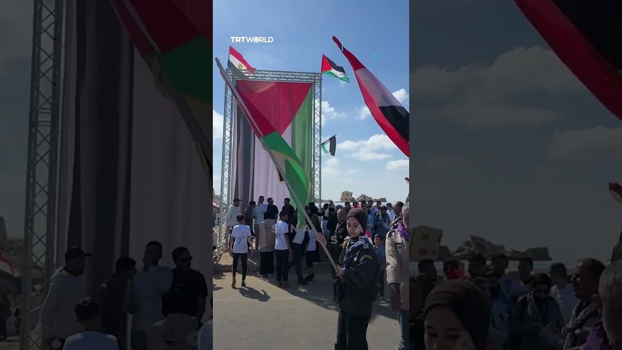 Palestinians in Gaza participate in the Palestine International Marathon