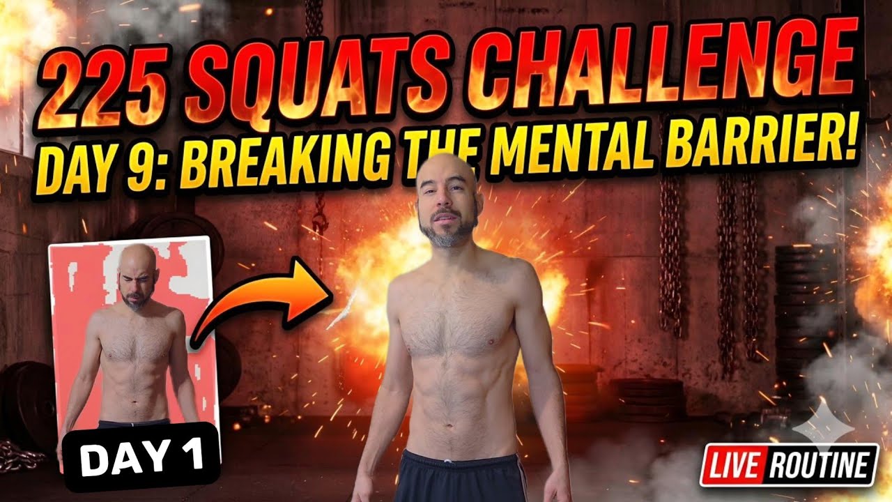 225 squats crossing the line into obsession? NO REST DAYS 200 CHALLENGE! DAY 8 Excercises and Meals 