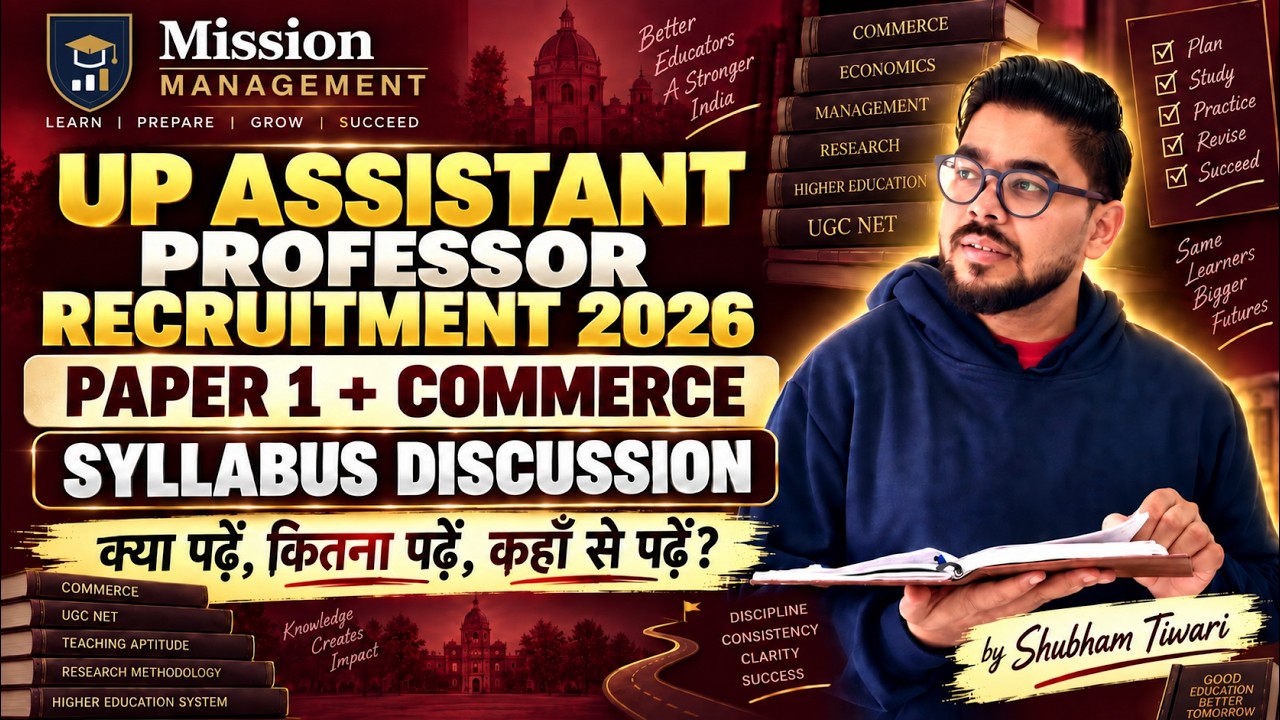 UP Assistant Professor Commerce: Complete Syllabus Breakdown & Strategy