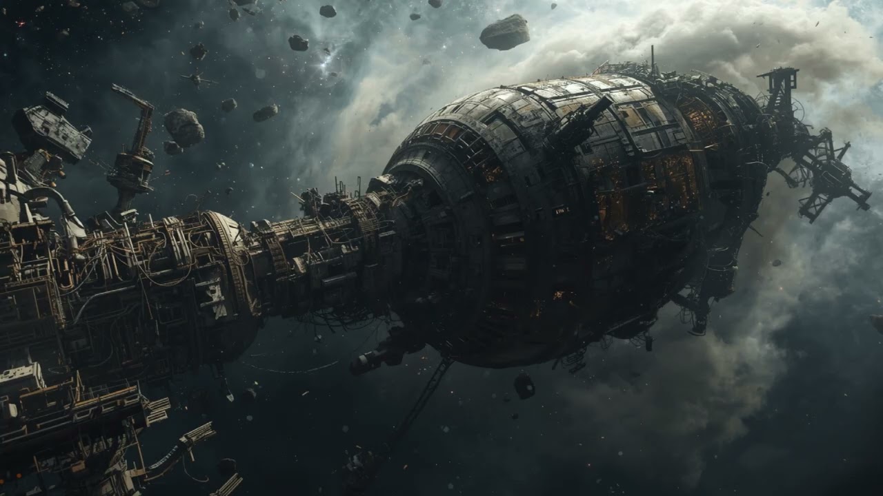 Fossil of the Void Station in the Asteroid Field ☄️ 2 Hour Space Ruin Soundscape  Ancient Abandonmen