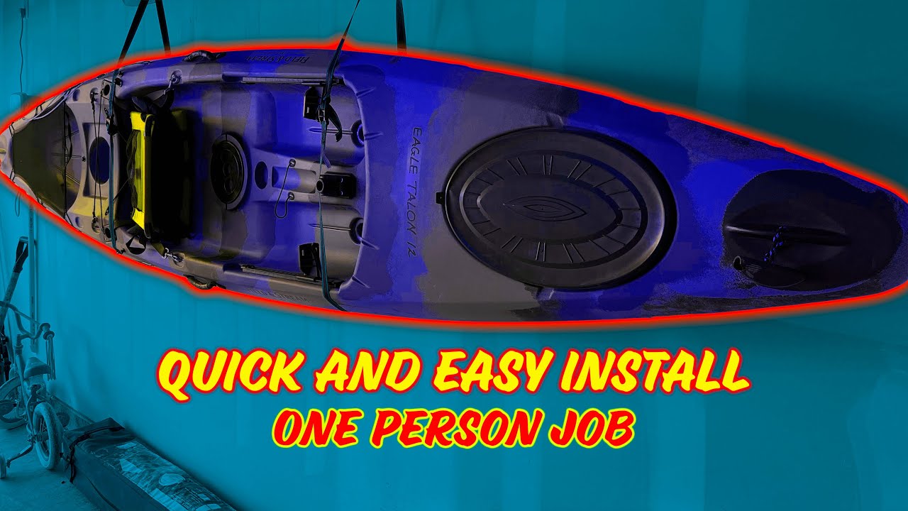 How To Hang Kayak on Garage wall, Easy trick.