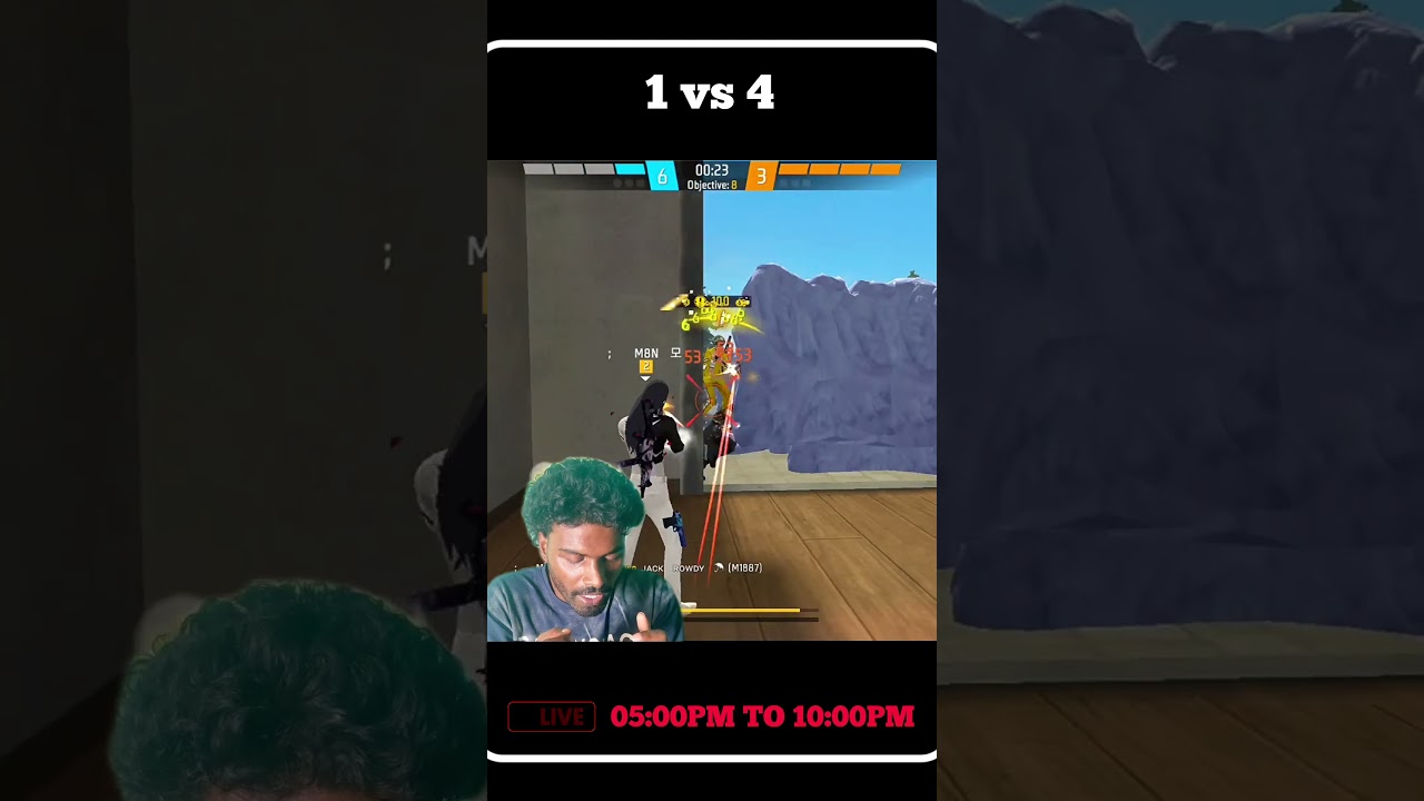 💥🤯 10Hp  1 vs 4 | Vera Level Moment | Facecam Reaction 😱 #freefire#live#tami#reaction#live#ff