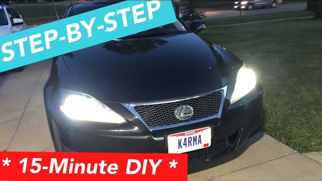 Как заменить лампы в фарах Lexus IS250/IS350! *ШАГ ЗА ШАГОМ*