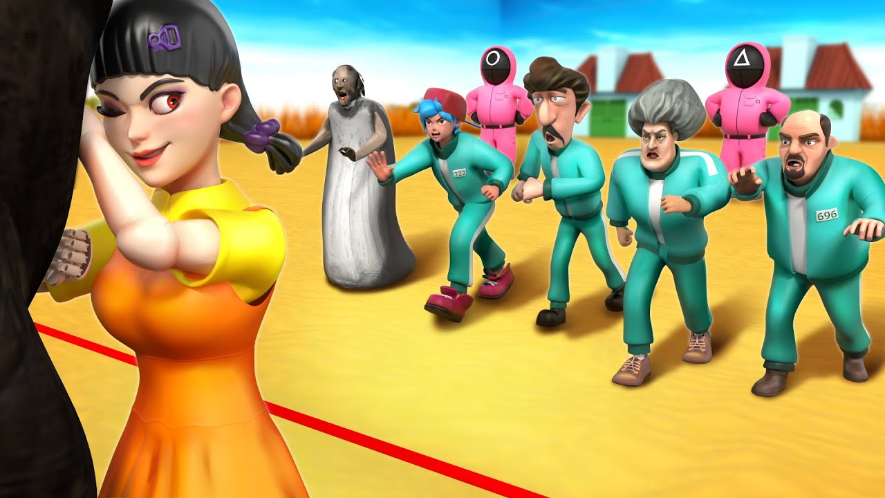 Scary Teacher 3D vs Squid Game 2 | Frozen In Place: Green Light Red Light Challenge | VMAni Funny