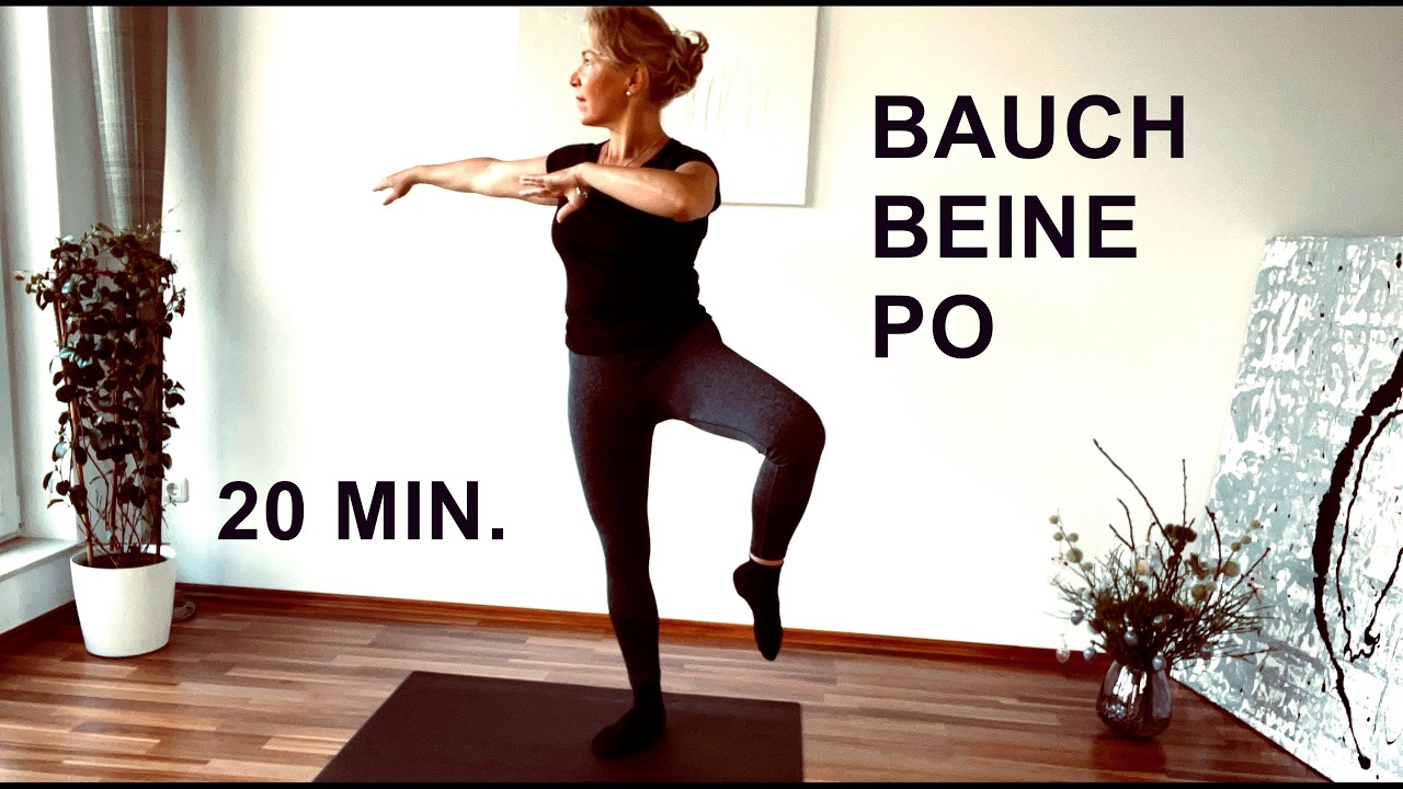 20 MIN. Bauch-Beine-Po Workout // Muskelaufbau //