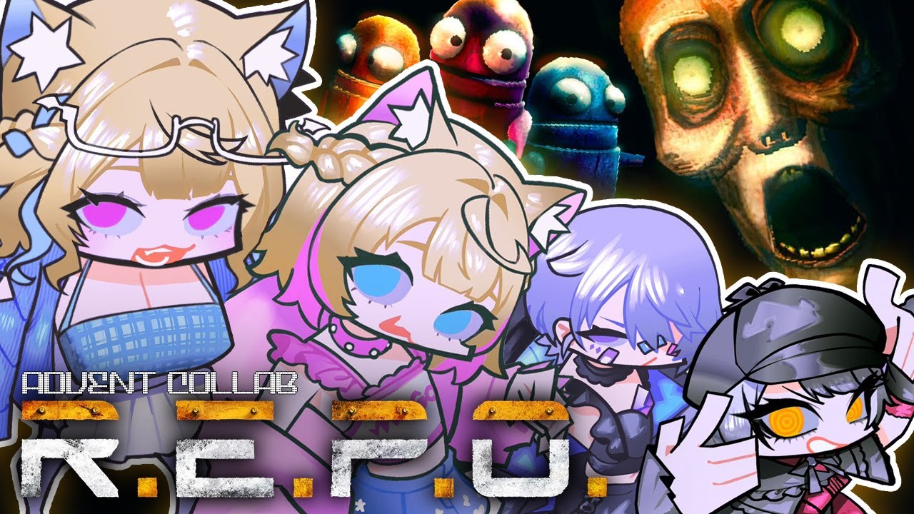 【R.E.P.O. COLLAB】silly spooky teamwork horror game to find treasure 🐾 