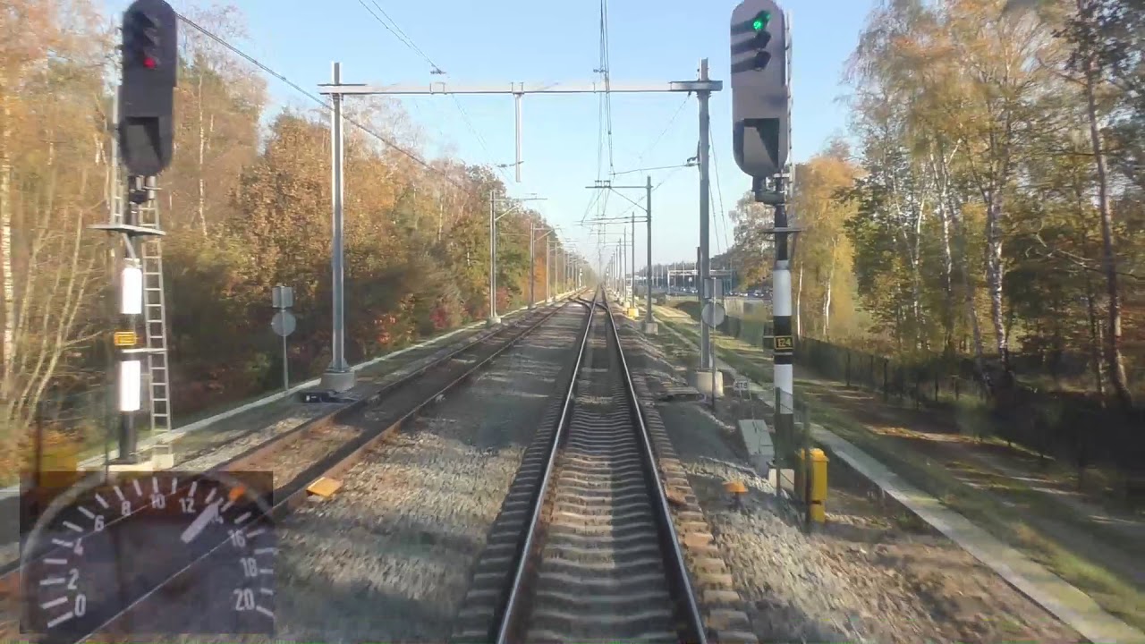 Поездка с машинистом из Утрехта в Арнем. (со спидометром).