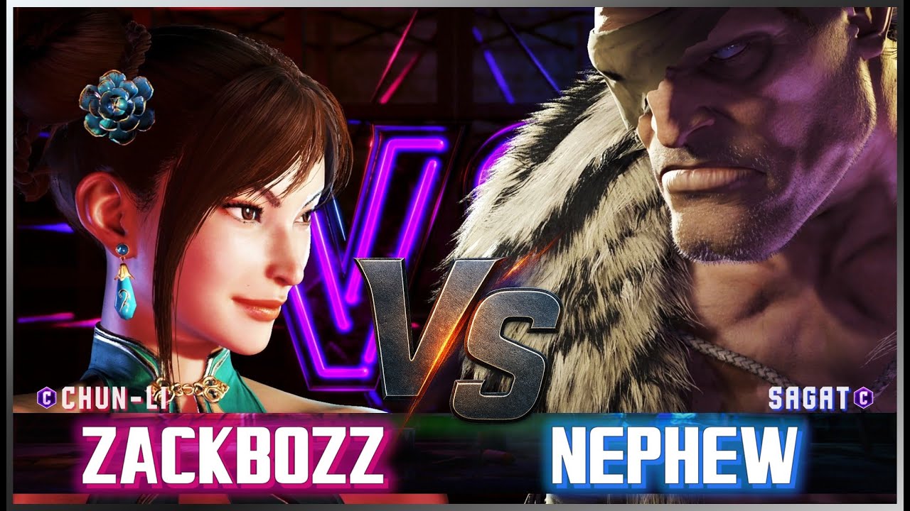 SF 6 ⚔ ZACKBOZZ (Chun-Li) 🆚 NEPHEW (Sagat)  ⚔ Master Level Gameplay
