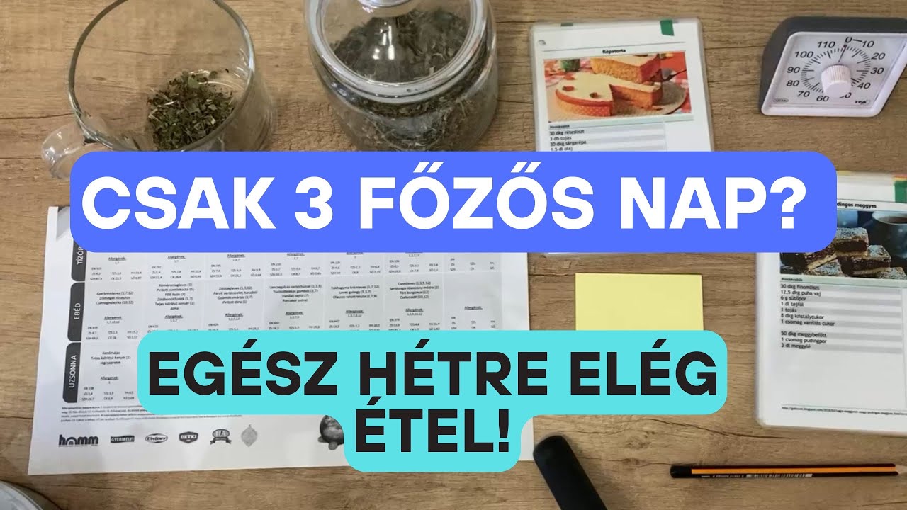 Heti men&uuml; CSAK 3 nap főz&eacute;ssel 🥖🥐&ndash; Blokkfőz&eacute;s, bev&aacute;s&aacute;rl&aacute;s &eacute;s receptk&aacute;rty&aacute;k l&eacute;p&eacute;sről l&eacute;p&eacute;sre