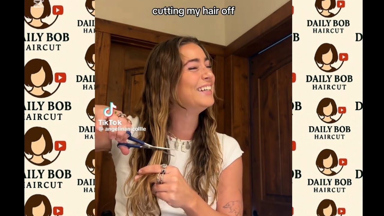 She's CHOPPING OFF her LONG hair to a short bob haircut 
