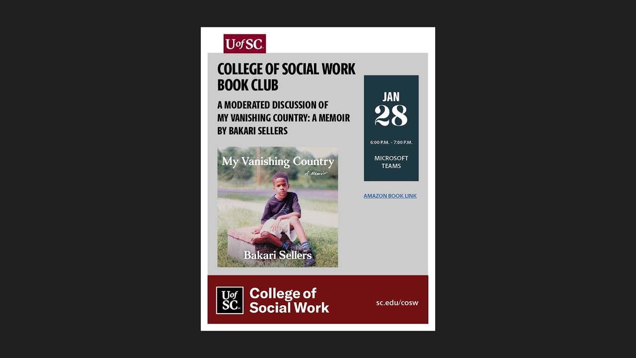 A Moderated Discussion of My Vanishing Country: A Memoir by Bakari Sellers